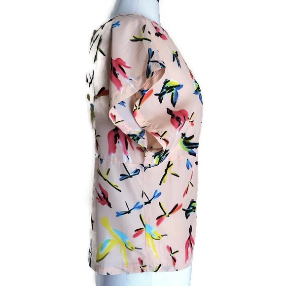 Dragonfly and Bird Chiffon Top - Picture 2 of 8